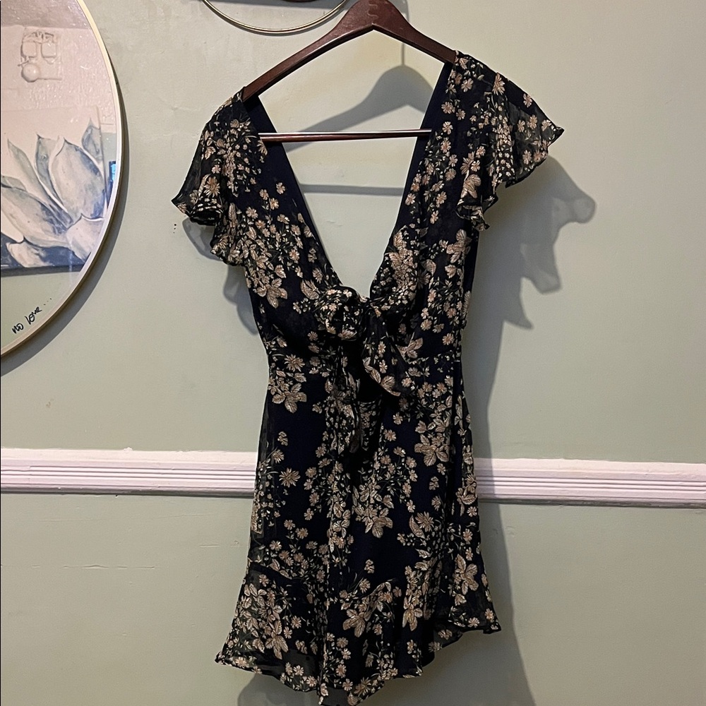 Princess Polly Black Floral Mini Dress